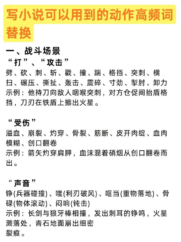 动作高频词动作高频词