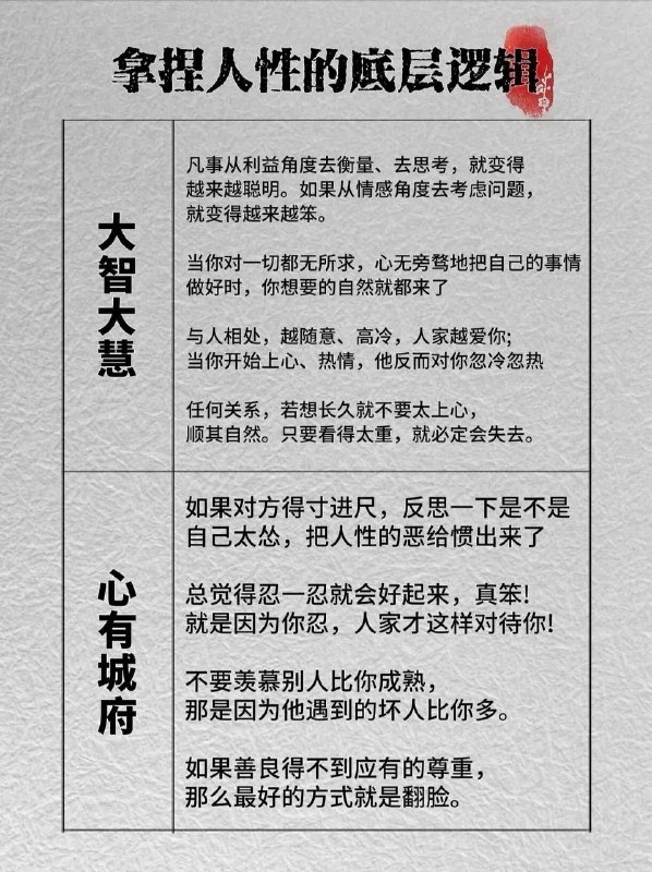 人性底层逻辑人性底层逻辑