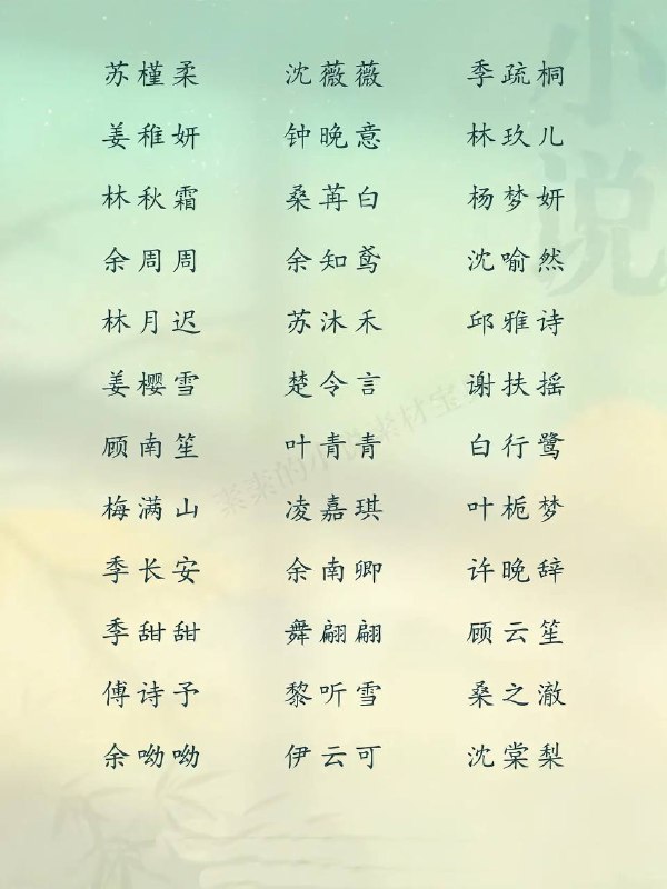 好听女主名好听女主名