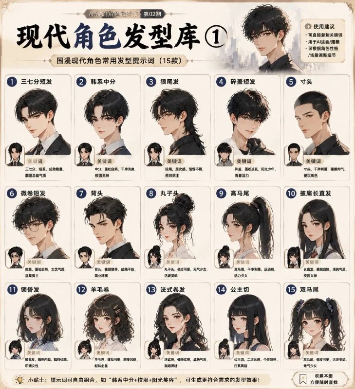 古风角色发型古风角色发型