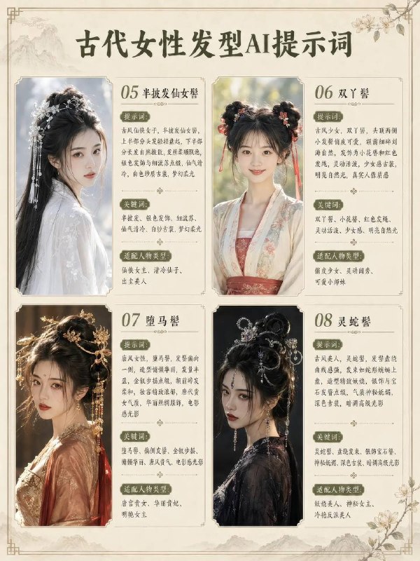古代女性发型古代女性发型