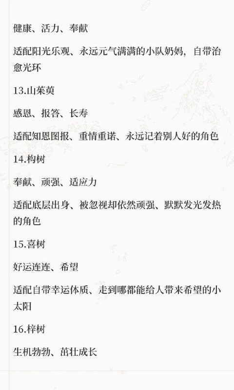 树木系设定树木系设定