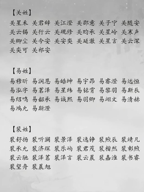小说男主男配姓氏小说男主男配姓氏