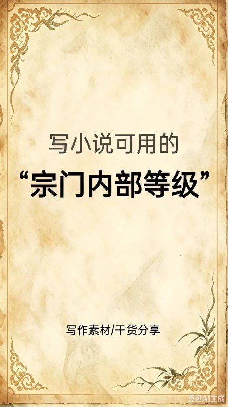 宗门等级宗门等级