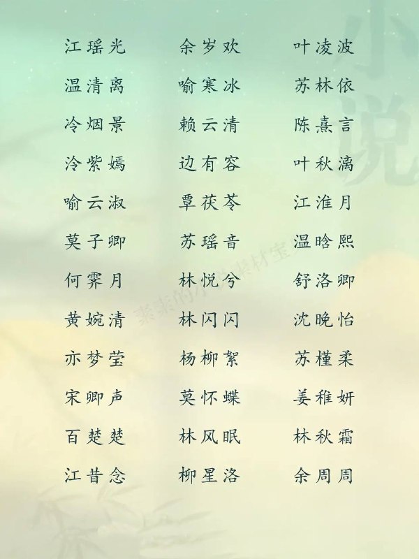 好听女主名好听女主名
