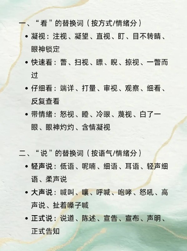 高频替换词高频替换词