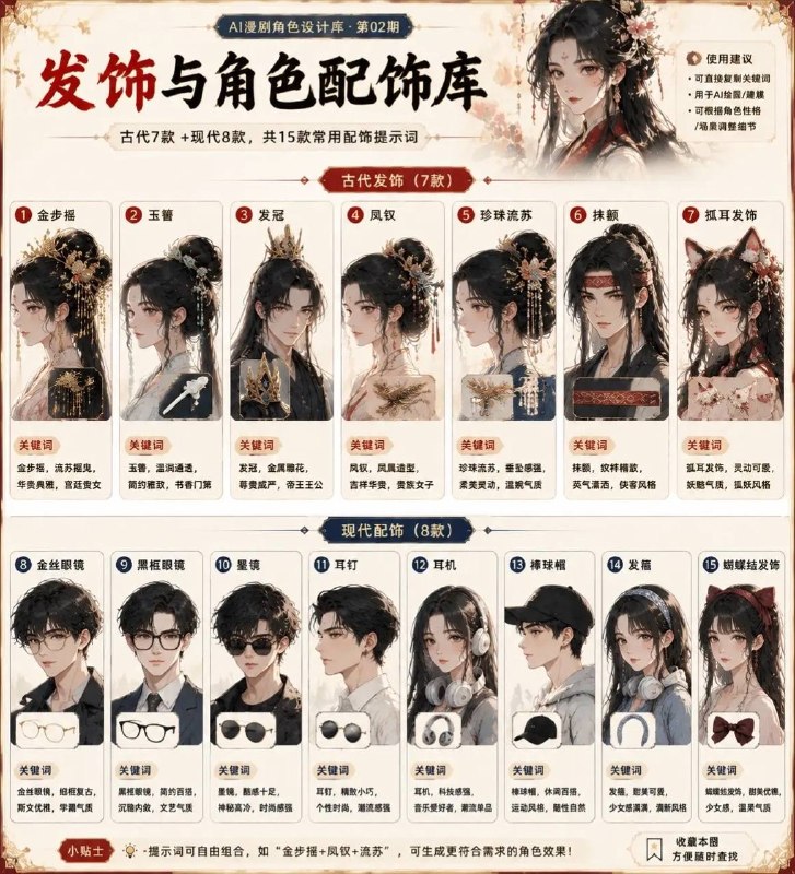 古风角色发型古风角色发型