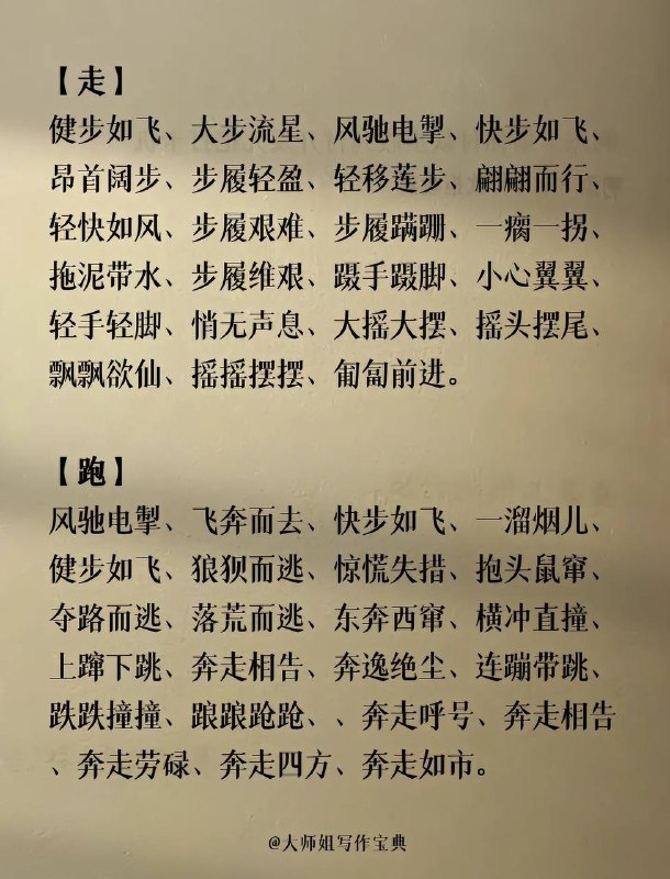 写小说常用词汇～写小说常用词汇～