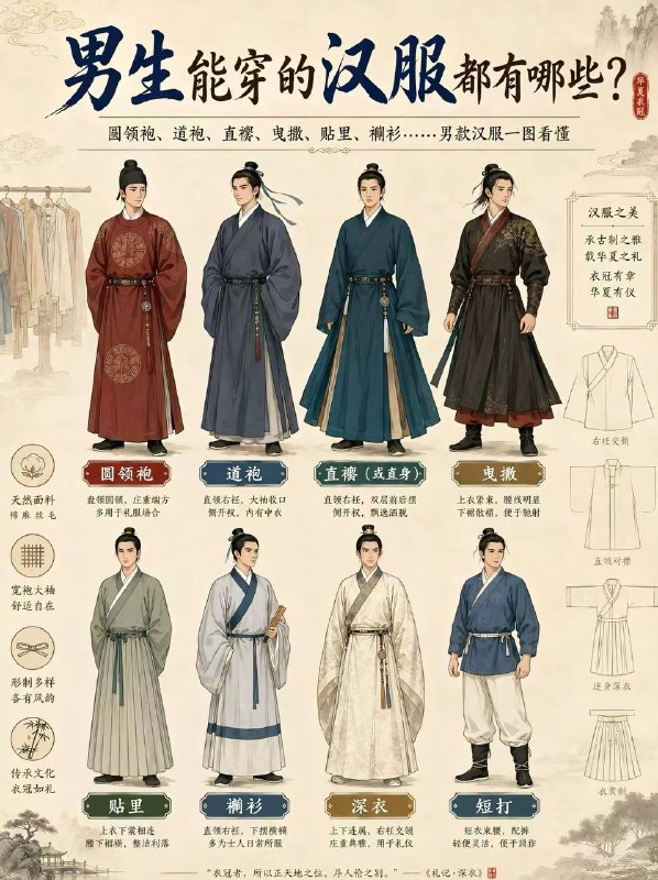 男生能穿的汉服男生能穿的汉服
