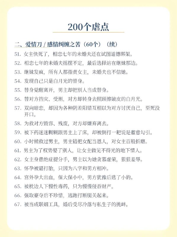 写小说200个痛点：上写小说200个痛点：上
